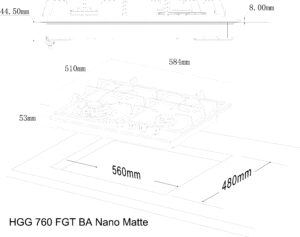 Варильна поверхня Interline HGG 760 FGT BA Nano Matte - 6
