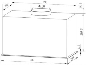 Витяжка Interline SENSE BL A/60 PB/2/T/INV - 9