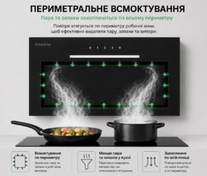 Витяжка Interline LINE ULTRA BL A/60 GL/S - 14