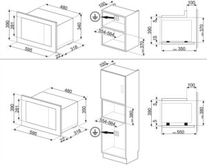 Мікрохвильова піч Smeg FMI 120G - 2