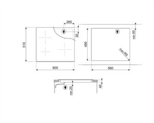 Варильна поверхня Smeg SE 464TB - 2