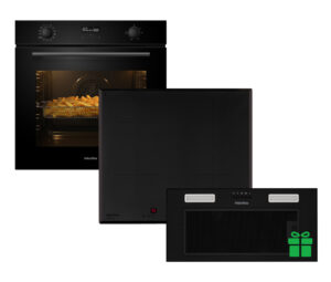 Комплект Духова шафа Interline OEG 741 ETG BA + Поверхня інд. Interline HIV 567 SBP BA= Вбудована Витяжка SMART S BL A/60/T  у подарунок - 1