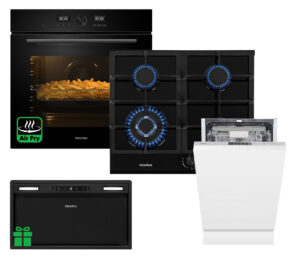 Комплект Духовка Interline OEG 734 ETD BA+Поверхня газ Interline HGG 764 FGT BA+ Посудомийна машина Interline DWI 549 BSA  GA=Витяжка BOXGLASS BL A/60 PB/2/T/2  у подарунок - 1
