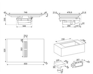 Варильна поверхня Smeg HOBD 682D2 - 3