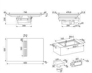 Варильна поверхня Smeg HOBD 682D2 - 2