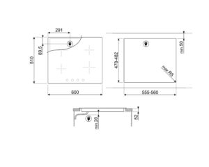 Варильна поверхня Smeg SI 364BM - 2