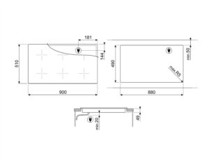 Варильна поверхня Smeg SIM 6964R - 3