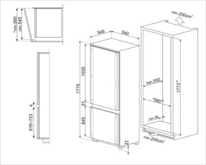 Холодильник Smeg C 41721E - 2