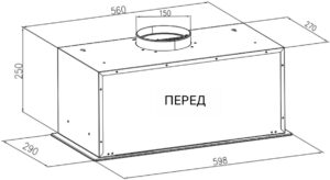 Витяжка Interline BASIC Glass BL A/60/PB - 2