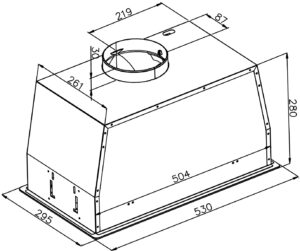 Витяжка Interline JOLLY BL A/60/GL/K Nano Matte - 2