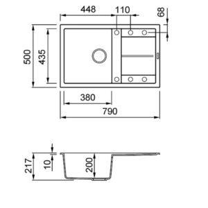 Мийка Elleci UNICO 300 BIANCO ANTICO 62 - 2