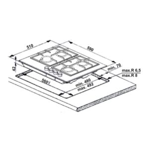 Варильна поверхня Whirlpool GOA6425/NB - 2