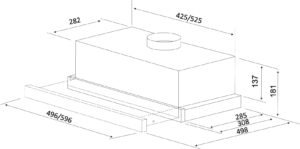 Витяжка Interline SLIM X/S A/60/2/ E - 2