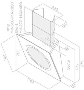 Витяжка Elica OM AIR SENSE WH/F/75 - 2