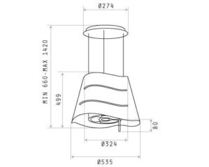 Витяжка Elica WAVE BL/F/51 - 2