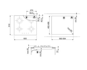 Варильна поверхня Smeg PVL 664CN - 10
