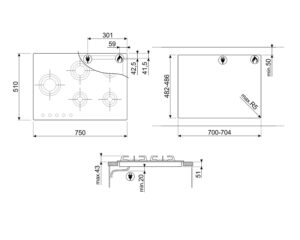 Варильна поверхня Smeg PVL 675LCN - 9