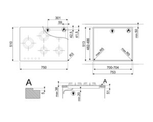 Варильна поверхня Smeg PVL 675LCN - 10