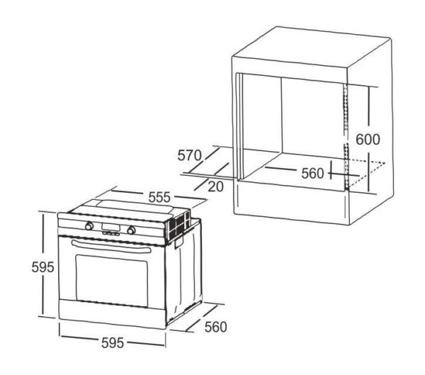 Духова шафа Interline HK 560 WH - 2