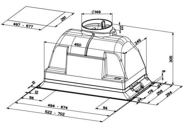 Витяжка Faber INCA PLUS HCS LED X A70 FB EXP - 2
