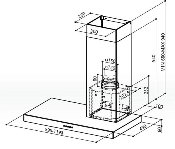 Витяжка Faber STILO DX/SP A120 - 2