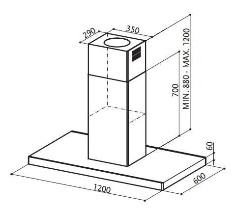 Витяжка Faber STILO ISOLA/SP EV8 X A120 - 2