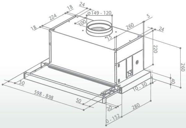 Витяжка Faber MAXIMA EV8 LED AM/X A60 FB EXP - 2
