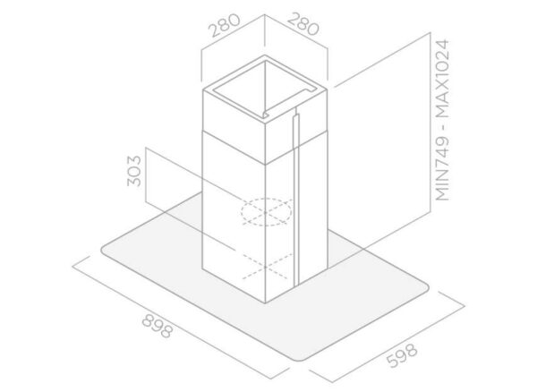 Витяжка Elica FLAT GLASS ISLAND PLUS IX/A/90 - 2