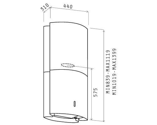 Витяжка Elica MENHIR IX A/44×31 (HC) - 2