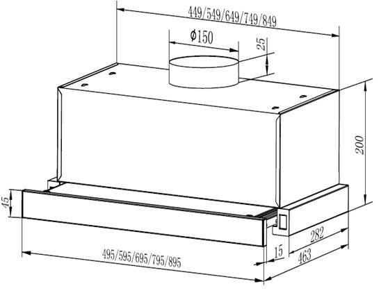 Витяжка Faber TLSC X A60 2LS - 2