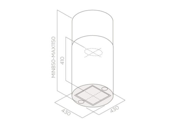 Витяжка Elica TUBE PRO ISLAND WH/A/43 - 2