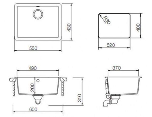 Мийка Teka Radea 490/370 TG код 40143663 - 2