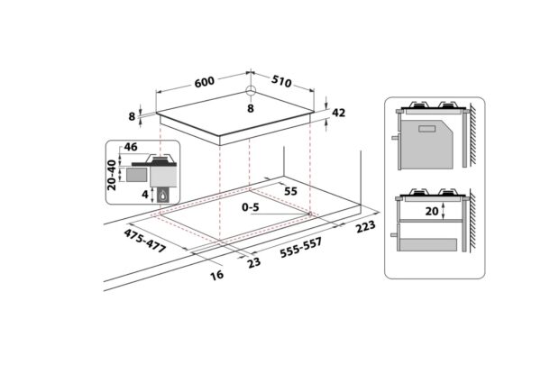 Варильна поверхня Whirlpool POW 64D2/NB - 2