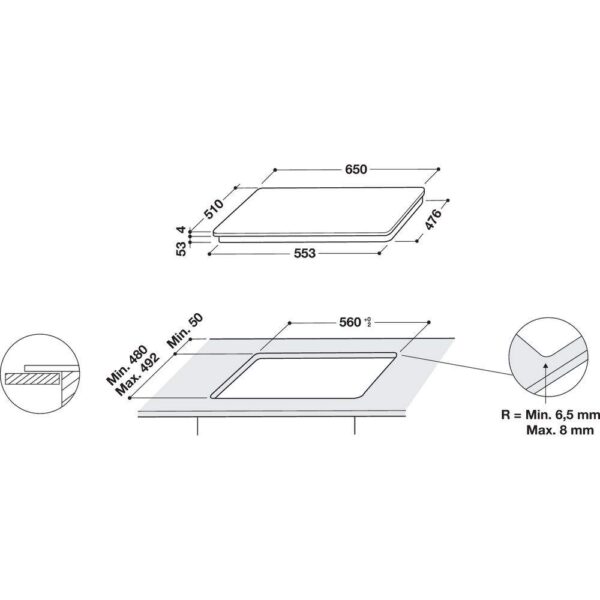 Варильна поверхня Whirlpool SMC 654F/BF - 2