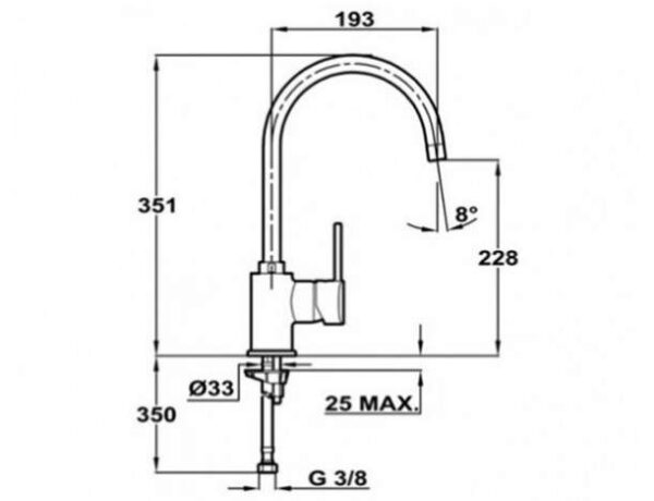 Змішувач Teka Alaior H (SP 995)  код 55995020S - 2