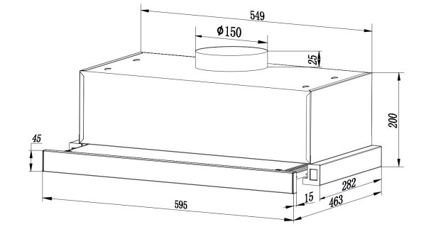 Витяжка Interline DELI BL A/60/2/T - 11