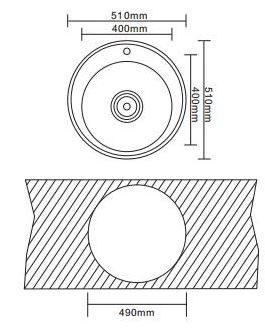Мийка Interline RONDO microdecor - 2