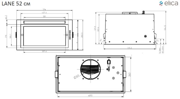 Витяжка Elica LANE WH/A/52 - 11