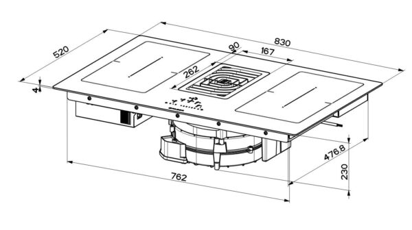 Варильна поверхня Faber GALILEO SMART BK GLASS A830 - 2