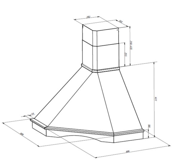 Витяжка Faber RANCH ANGOLO O1 SRM NG - 2