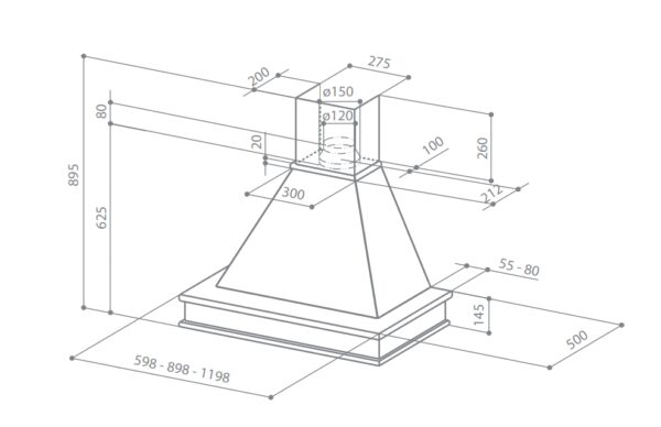 Витяжка Faber RANCH O1 60 SRM NG - 2