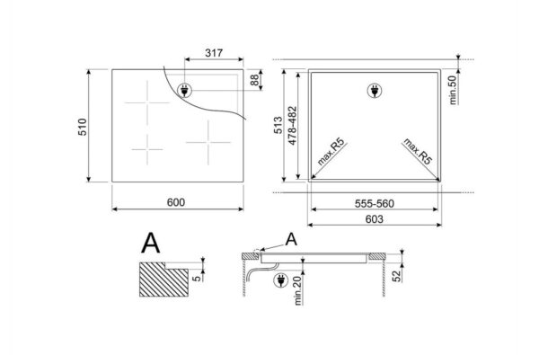 Варильна поверхня Smeg SI 2641D - 8