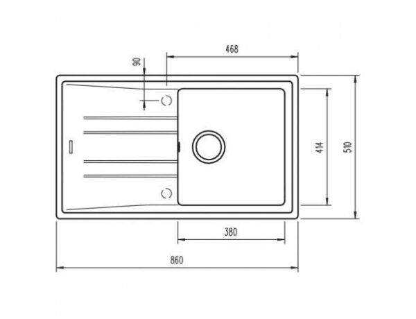Мийка Teka STONE 50 B-TG 1B 1D код 115330017 - 2