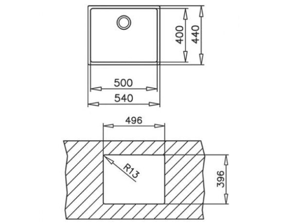 Мийка Teka BE LINEA 50.40 R15 115000005 - 2