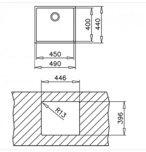 Мийка Teka BE LINEA RS15 45.40 код 115000006 - 2