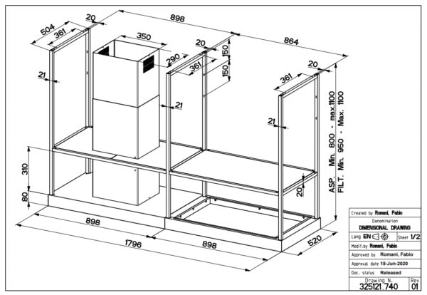 Витяжка Faber T-SHELF EV8 BK MATT A180 - 2