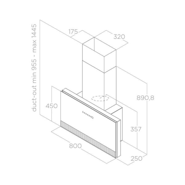 Витяжка Elica SUPER PLAT BL/F/80 - 5