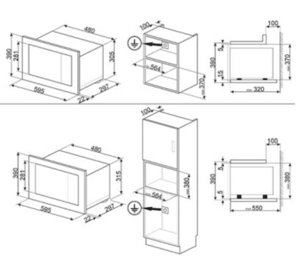 Мікрохвильова піч Smeg FMI 120N2 - 2