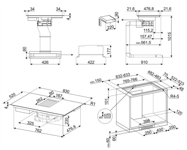 Варильна поверхня Smeg HOBD682D1 - 14