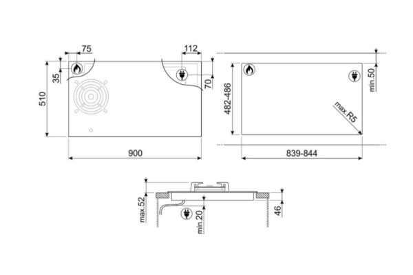 Варильна поверхня Smeg PM3953D - 9